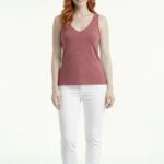 Neden Tekstil Kadın V Yaka İnce Askılı Basic T-Shirt