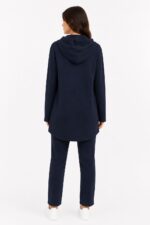 Kadın Kapüşonlu Lacivert Rahat Sweatshirt - Görsel 2
