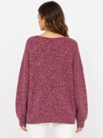 Neden Tekstil Kadın Pembe Triko Oversize Kazak - Görsel 2