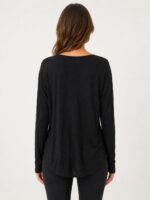 Neden Tekstil Kadın Relaxed Fit Siyah Uzun Kollu Bluz - Görsel 2