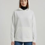 Neden Tekstil Kadın Beyaz Kapüşonlu Oversize Sweatshirt