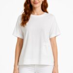 Kadın Basic Beyaz Kısa Kollu T-Shirt