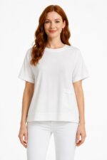 Kadın Basic Beyaz Kısa Kollu T-Shirt