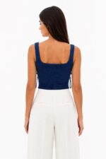 Mavi Aura Askılı Crop Bluz - Görsel 2