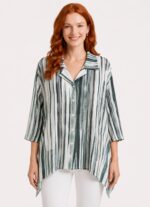 Neden Tekstil Kadın Çizgili Oversize Gömlek