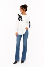 Kadın Yuvarlak Yaka Pamuklu Relaxed Sweatshirt