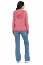 Neden Tekstil Kadın Kapüşonlu Regular Kalıp Triko Sweatshirt - Görsel 2