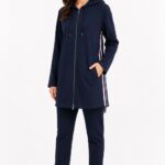 Kadın Kapüşonlu Lacivert Rahat Sweatshirt