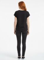 Neden Tekstil Siyah Kadın Basic Rahat Kesim T-Shirt - Görsel 2