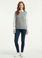 Neden Tekstil Kadın Gri Basic Fit Triko Süveter
