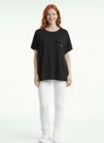 Neden Tekstil Kadın Rahat Siyah Oversize Bluz