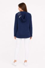 Neden Tekstil Kadın Kapüşonlu Lacivert Sweatshirt - Görsel 3