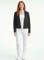 Neden Tekstil Kadın Siyah Relaxed Fit Triko Hırka Uzun Kol