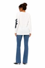 Kadın Yuvarlak Yaka Pamuklu Relaxed Sweatshirt - Görsel 2
