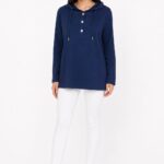 Kadın Kapüşonlu Lacivert Sweatshirt