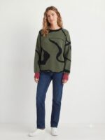 Kadın Oversize Triko Kazak Rahat Modern Tasarım