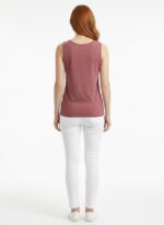 Kadın V Yaka İnce Askılı Basic T-Shirt - Görsel 2