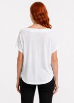 Neden Tekstil Kadın Relaxed Fit Beyaz Basic T-Shirt - Görsel 2
