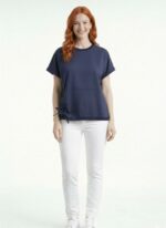 Neden Tekstil Kadın Lacivert Relaxed Oversize Tişört