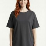 Kadın Relaxed Fit Koyu Gri T-Shirt