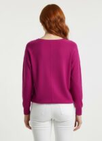 Neden Tekstil Kadın Triko Yuvarlak Yaka Slim Fit Mor Kazak - Görsel 2
