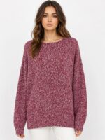 Neden Tekstil Kadın Pembe Triko Oversize Kazak