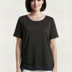 Kadın Siyah Casual Rahat T-Shirt