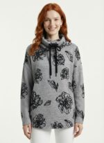 Neden Tekstil Kadın Çiçek Desenli Boğazlı Sweatshirt