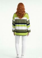 Neden Tekstil Kadın Renkli Çizgili Oversize Bluz - Görsel 2