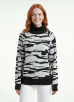 Neden Tekstil Kadın Kamuflaj Desenli Yarım Balıkçı Yaka Sweatshirt