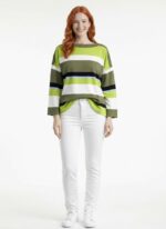 Neden Tekstil Kadın Renkli Çizgili Oversize Bluz