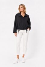 Kadın Oversize Siyah Spor Hırka