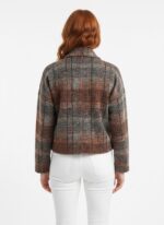 Neden Tekstil Kadın Oversize Kareli Kısa Ceket - Görsel 2