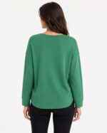 Kadın Yeşil Casual Basic Uzun Kollu Bluz - Görsel 2