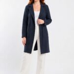 Neden Tekstil Kadın Slim Fit Lacivert Rahat Kesim Ceket