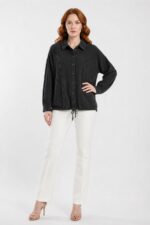 Neden Tekstil Oversize Siyah Kadın Ceket
