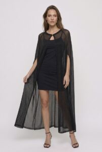 Neden Tekstil Simli İnce Elegant Premium Triko Pelerin