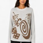Neden Tekstil Kadın Oversize Triko Kazak - Desenli, Uzun Kollu, Yuvarlak Yaka