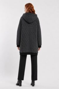 Neden Tekstil Kadın Kapüşonlu Oversize Triko Hırka - Görsel 2