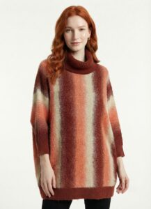 Neden Tekstil Kadın Oversize Fit Yarım Balıkçı Yaka Kazak