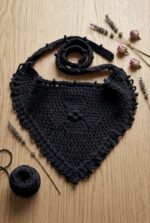 Neden Tekstil Kadın File Örgü Dantel Görünümlü Çok Amaçlı Bandana Yazlık Plaj Uyumlu Delikli Triko Saç Bandanası Ve Bel Aksesuarı - Görsel 4